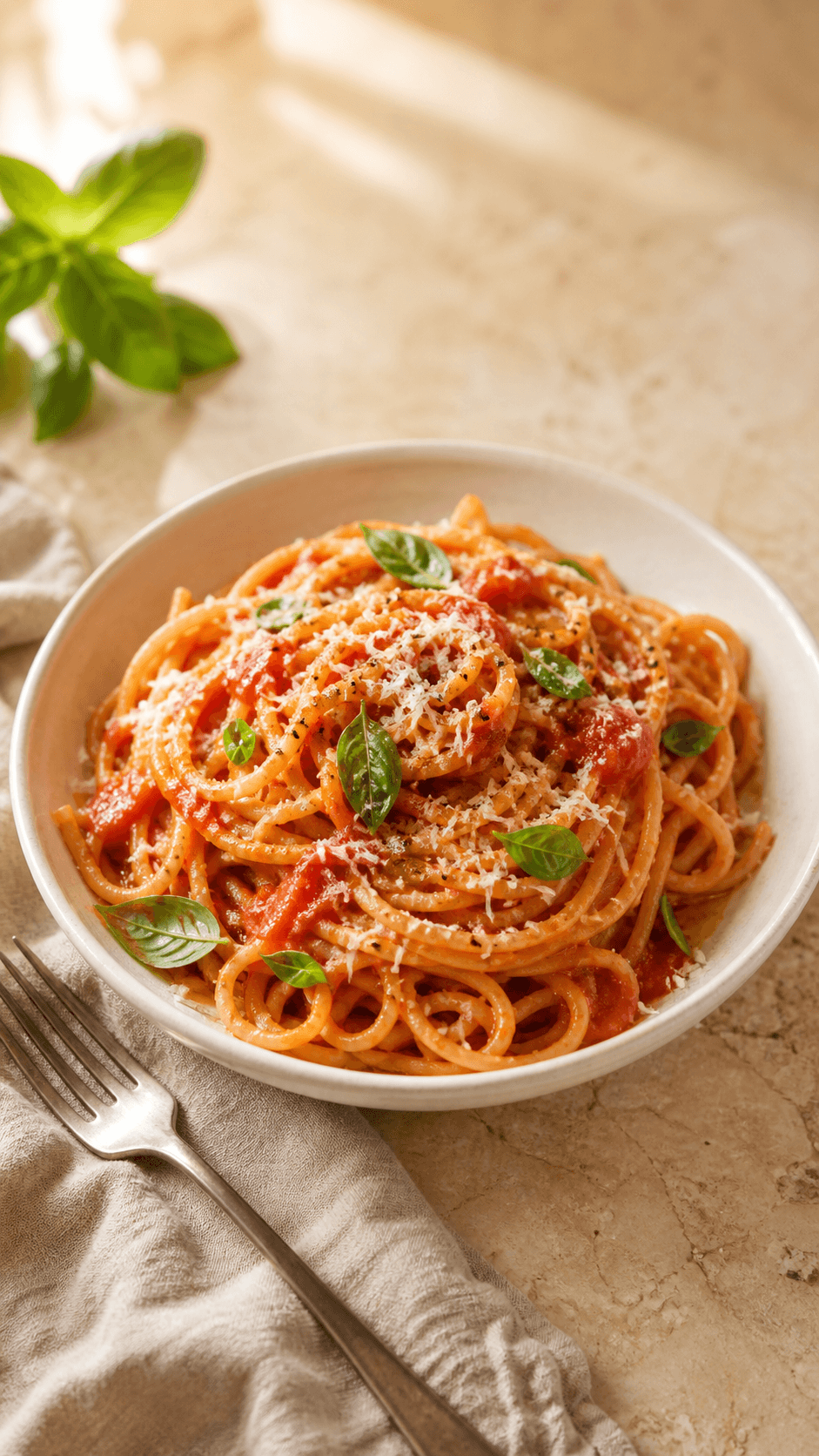 Easy Garlic Tomato Pasta cover