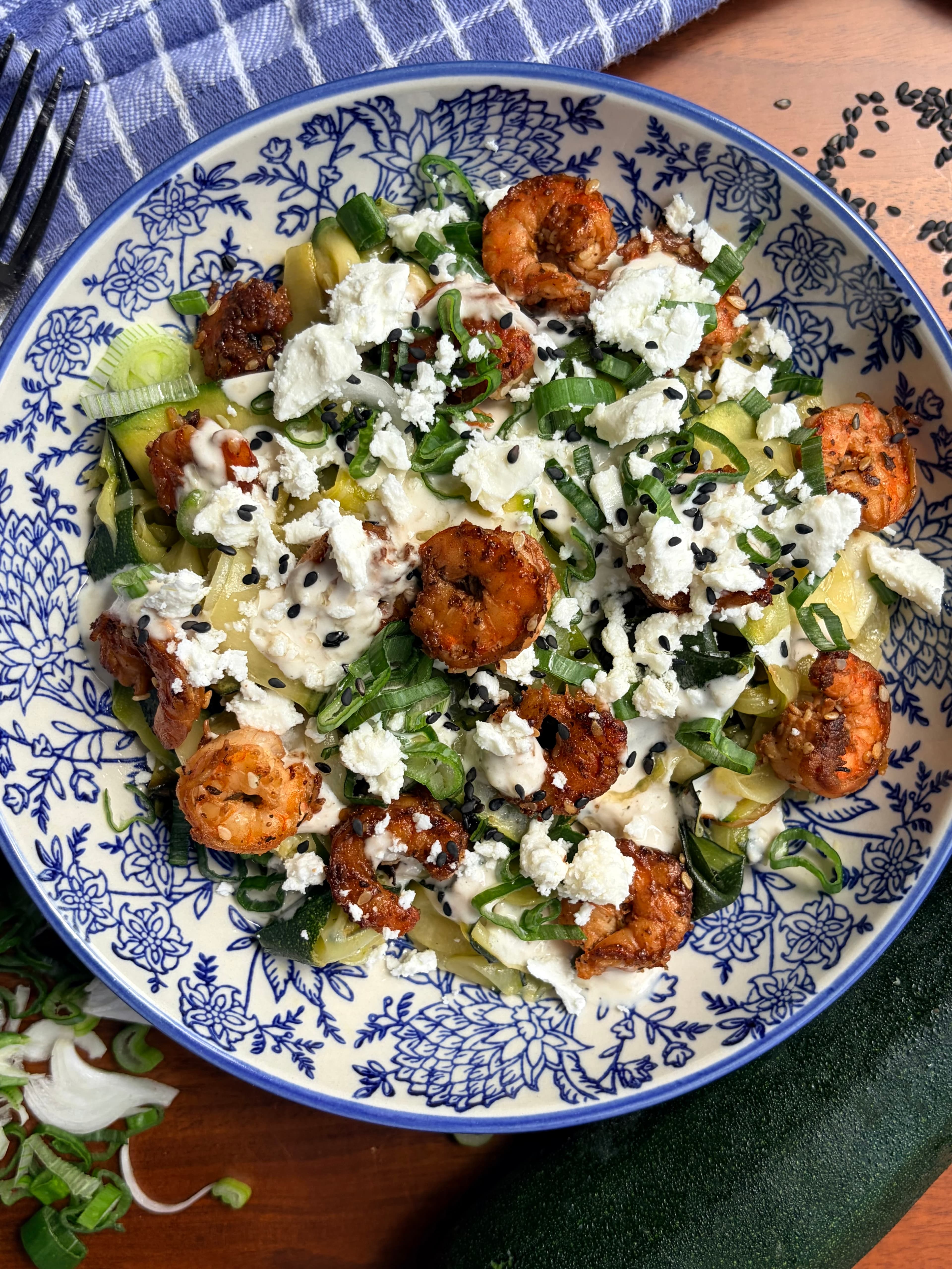 Tagliatelles de courgettes aux crevettes cover